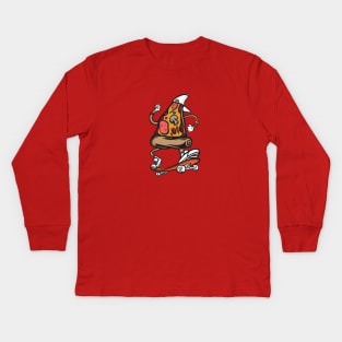 Pizza skate Kids Long Sleeve T-Shirt